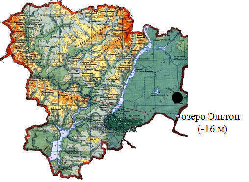 Рельеф волгограда карта